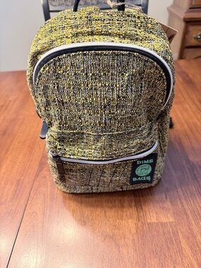 Dime Bags Festy Bound Static Amber Small Hempster Backpack Yellow Black Gray